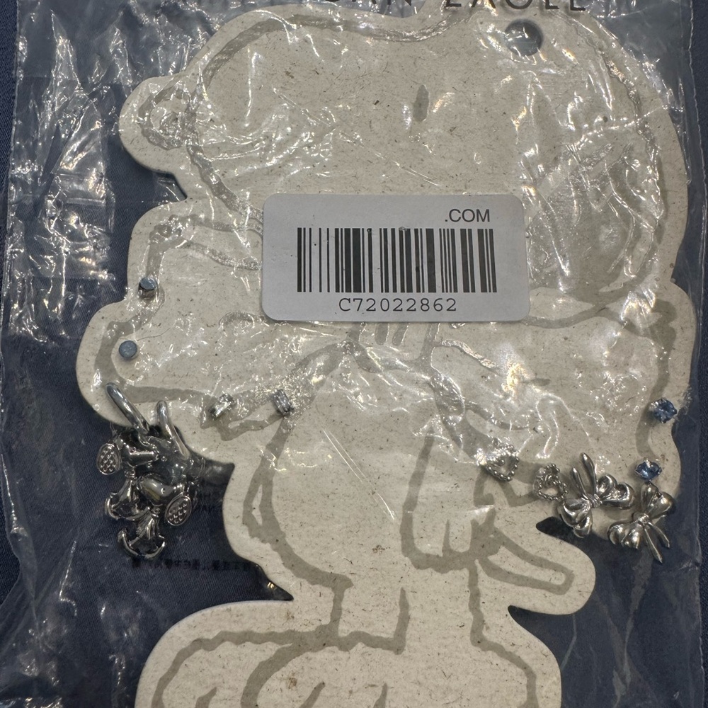 American Eagle Silver Snoopy Earrings set of 6